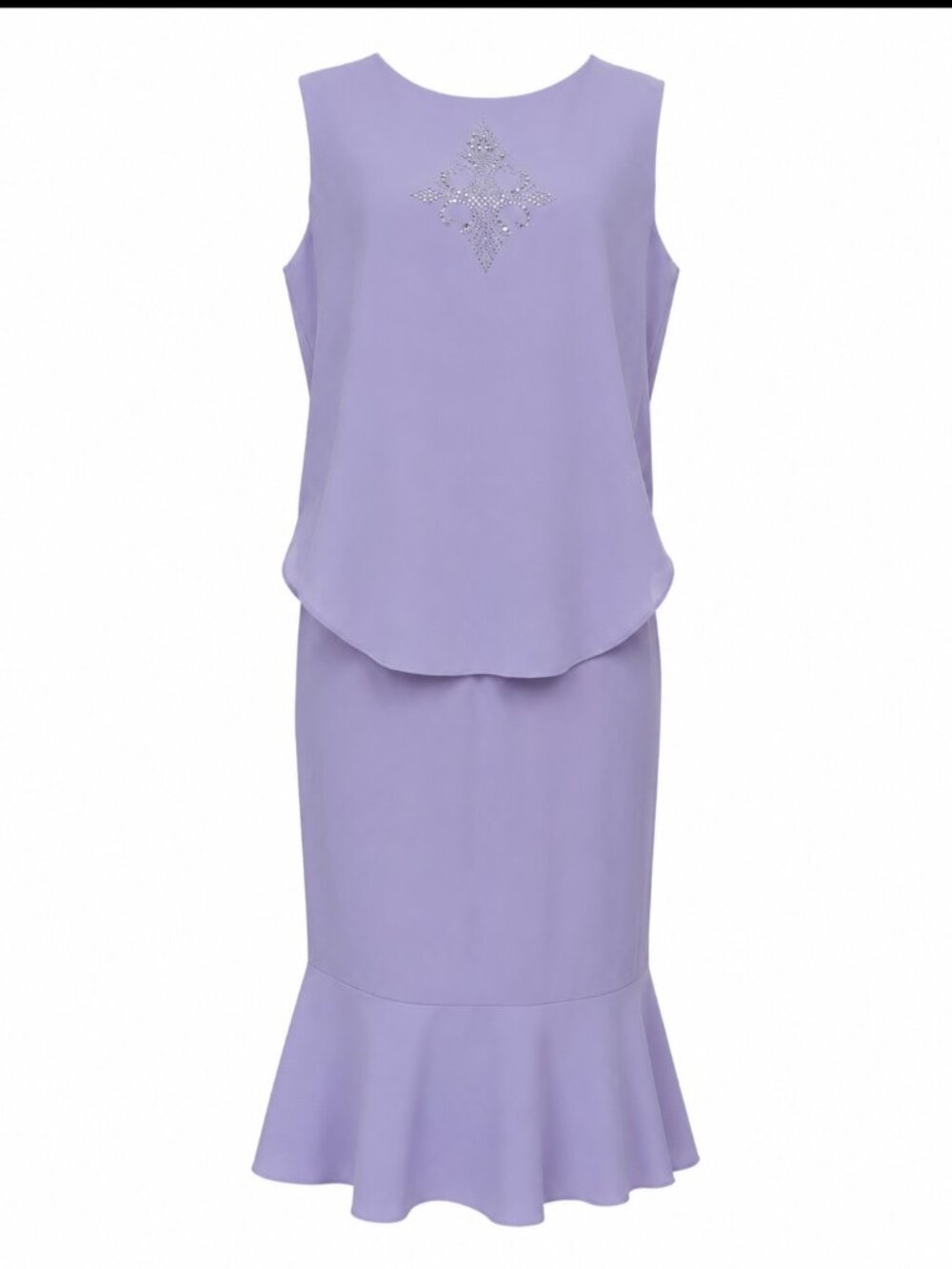 Women's Elegant Lavender 2- piece Skirt suit set- Size Medium Made in USA